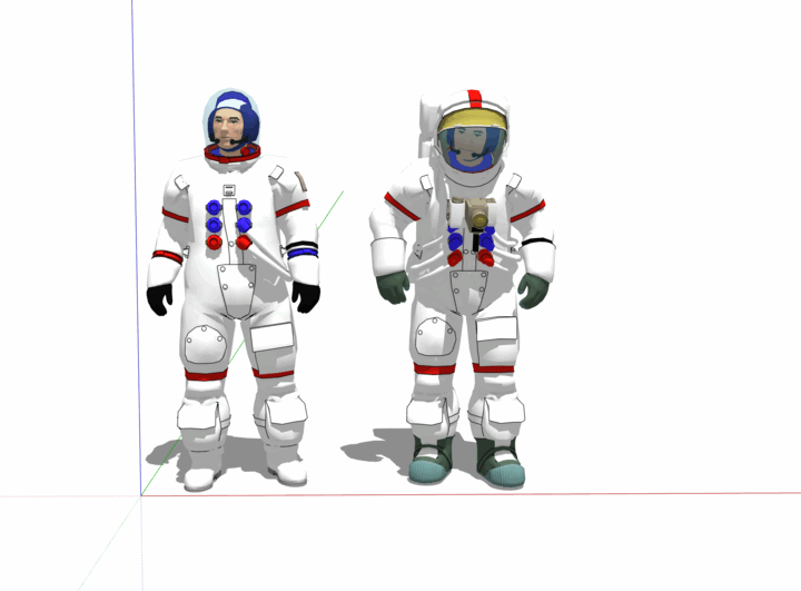 航天员SU模型下载-1