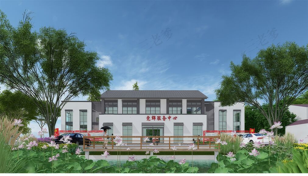 村委会办公楼SU模型下载-3