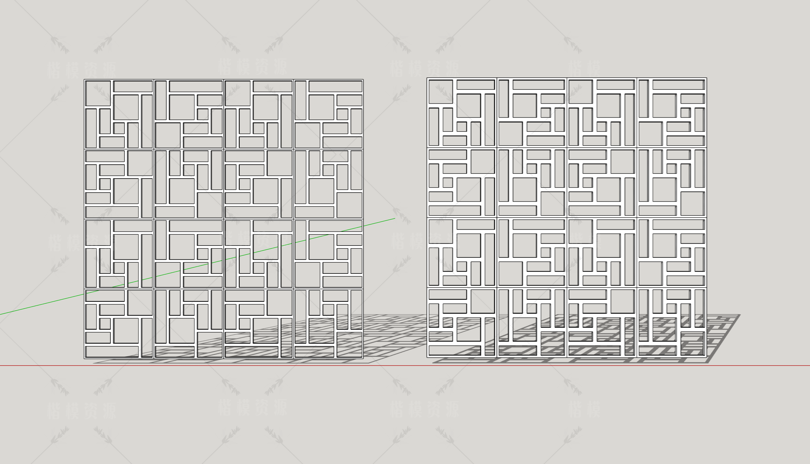 建筑表皮SU模型下载-1