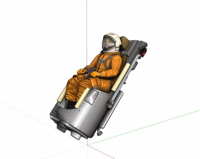 航天员SU模型下载-1