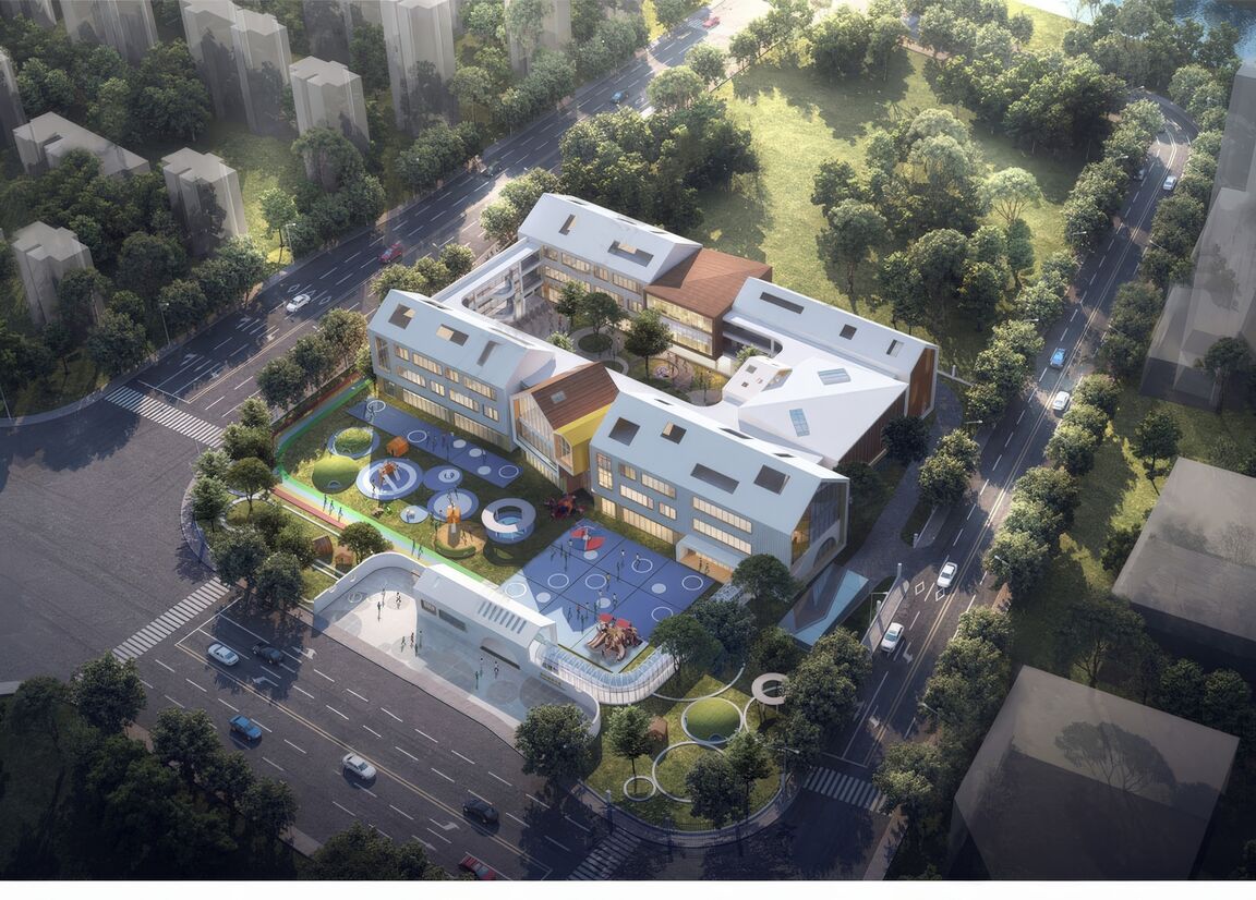 幼儿园建筑SU模型下载-1