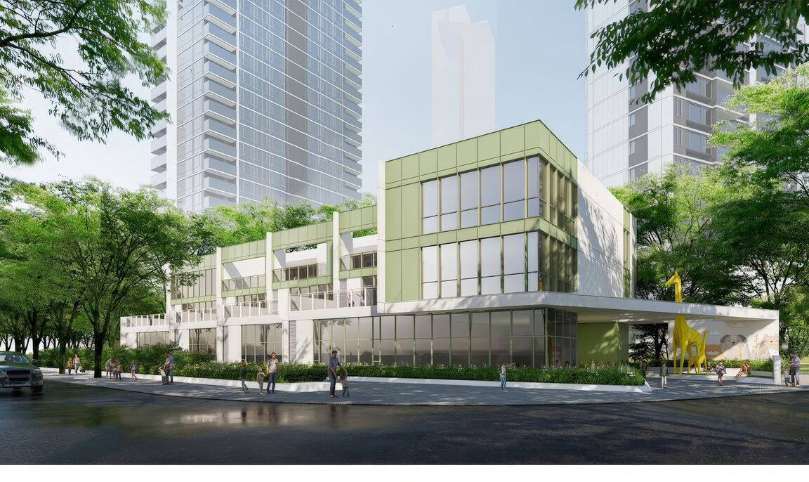 幼儿园建筑SU模型下载-1
