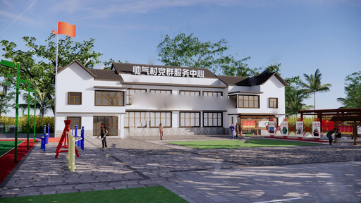 村委会办公楼SU模型下载-1