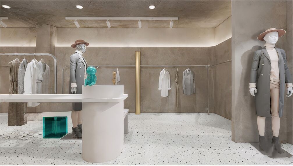 侘寂风服装店su模型下载-1