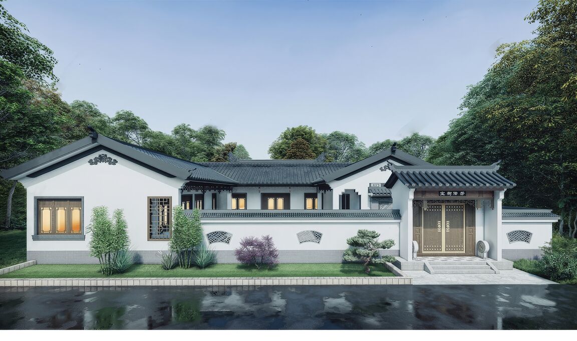 四合院su模型下载-1
