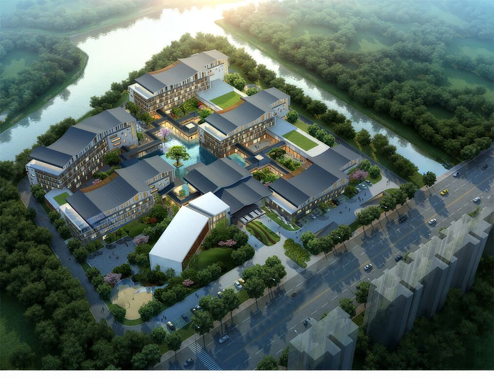 社区养老福利院SU模型敬老院SU模型下载-2