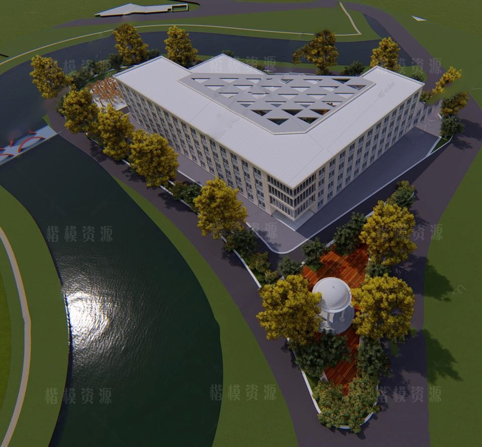 社区养老福利院SU模型敬老院SU模型下载-3