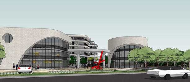 社区养老福利院SU模型下载-3