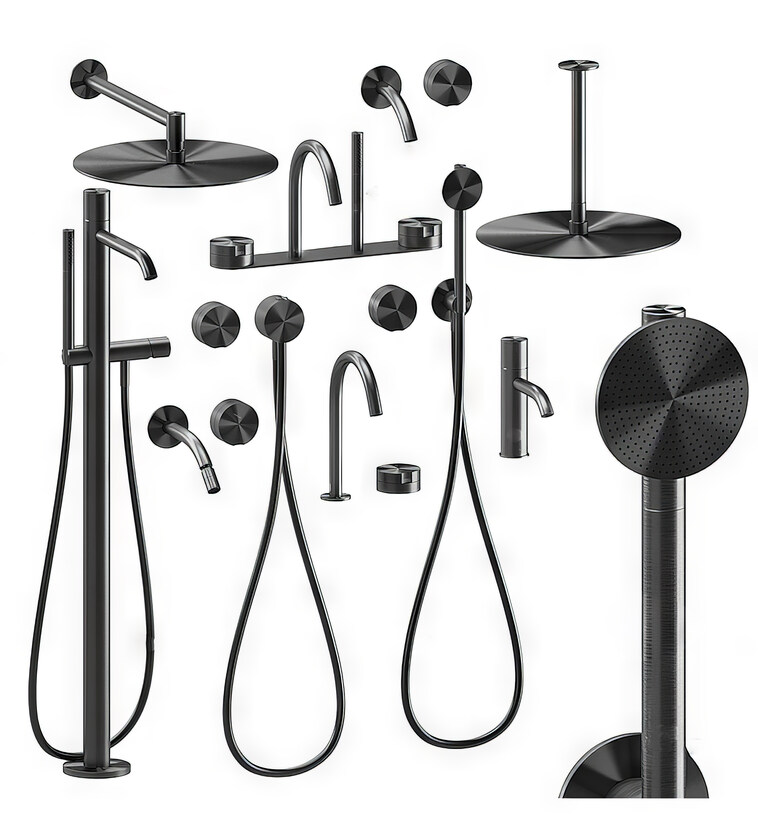 淋浴花洒_水龙头SU模型下载-1