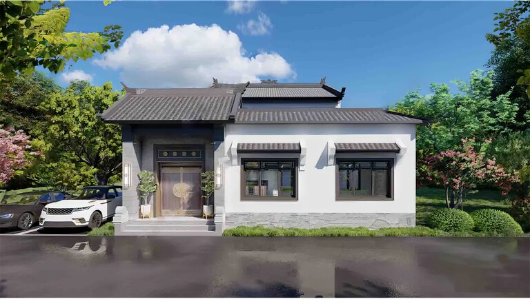 四合院su模型下载-1
