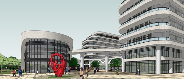 社区养老福利院SU模型下载-2