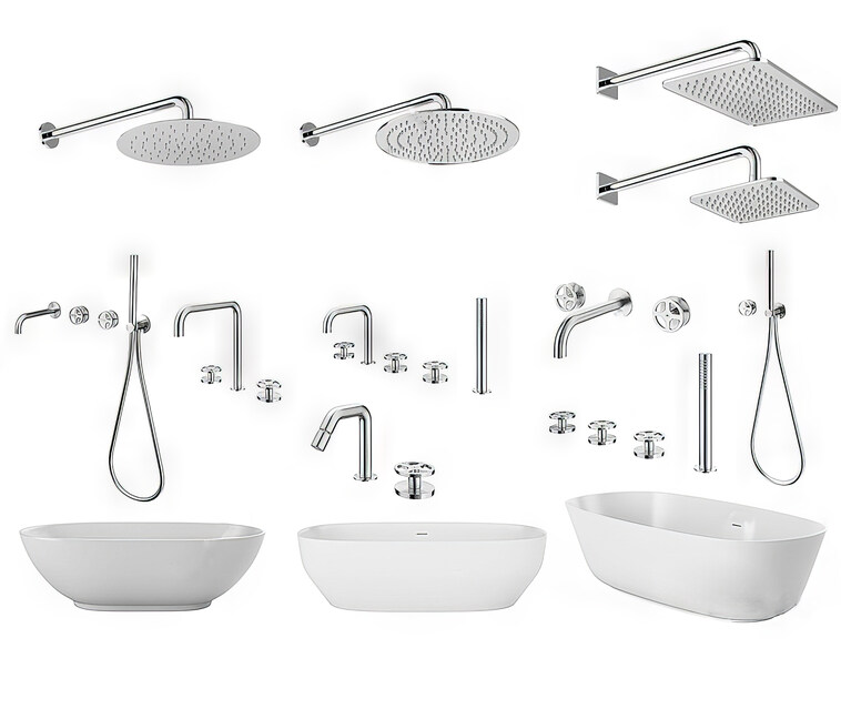 淋浴花洒_水龙头SU模型下载-1