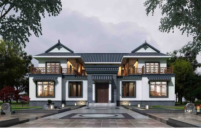 四合院su模型下载-1