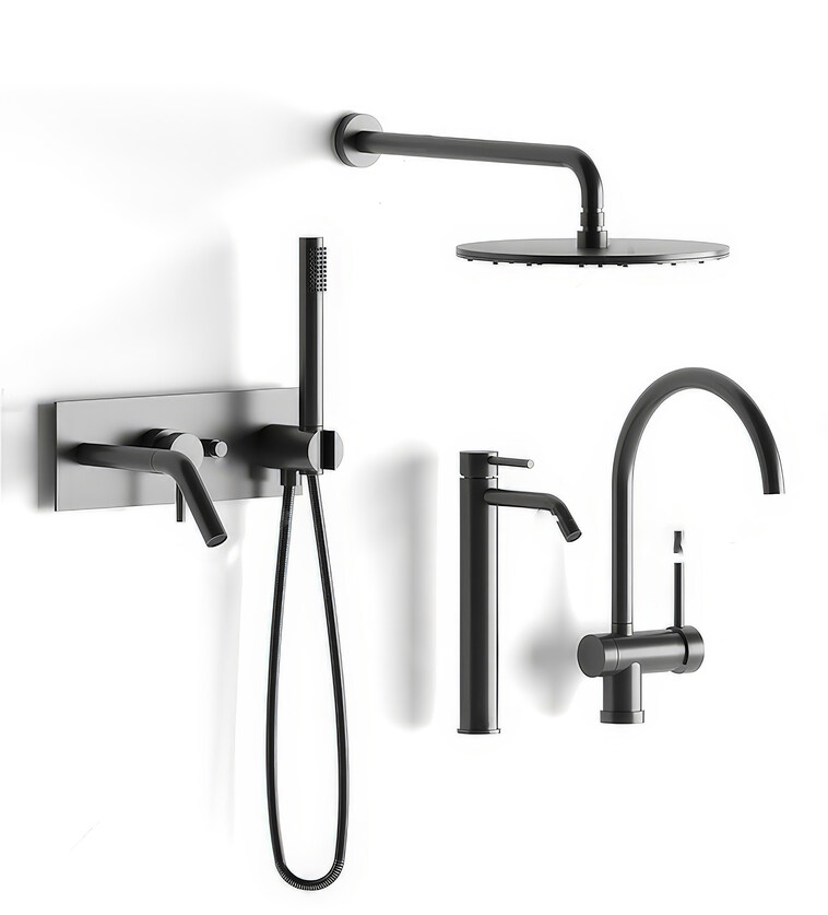 淋浴花洒_水龙头SU模型下载-1