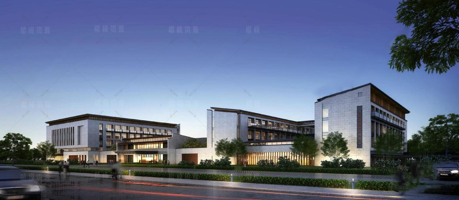 社区养老福利院SU模型敬老院SU模型下载-1