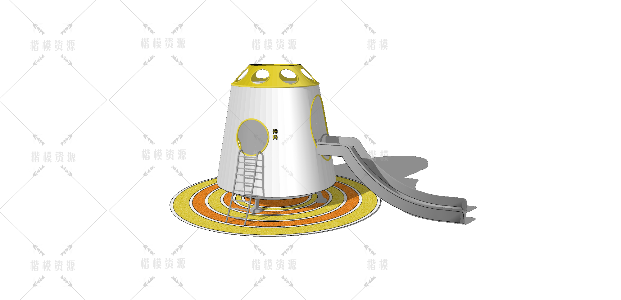太空_航天_科幻儿童设备SU模型下载-1