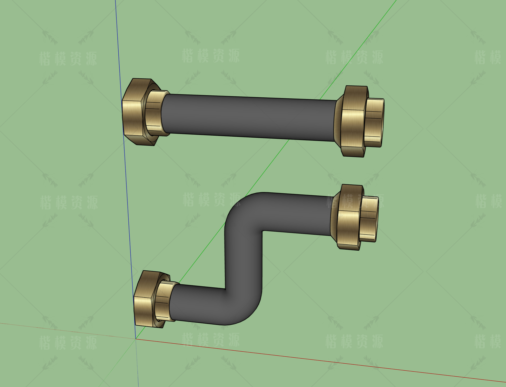 五金_电磁阀_阀门SU模型下载-1