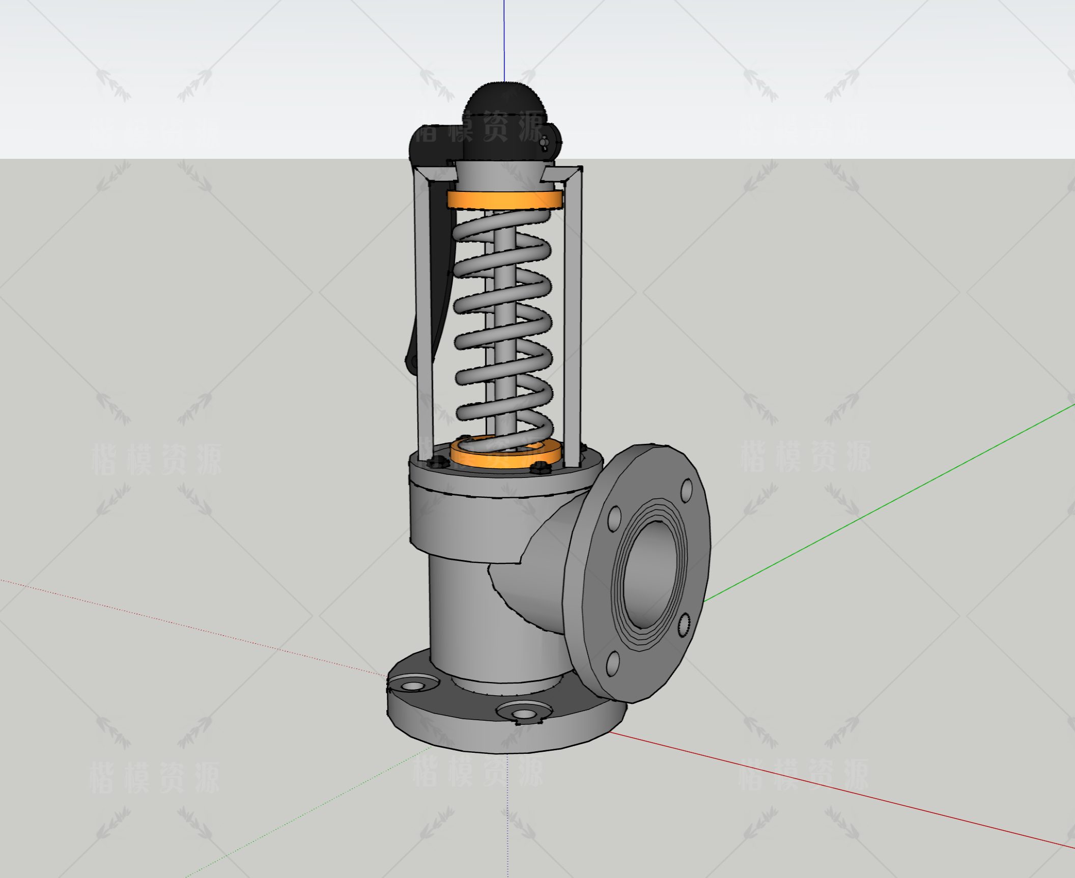 五金_电磁阀_阀门SU模型下载-1