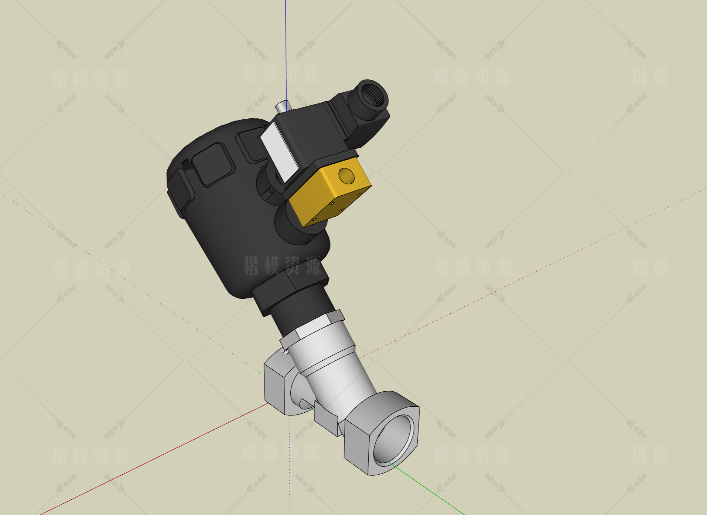 五金_电磁阀_阀门SU模型下载-1