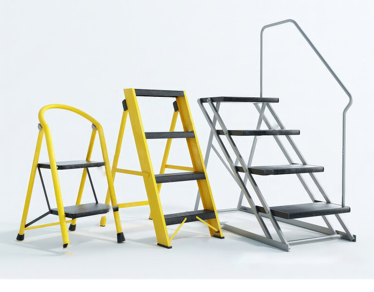 人字梯_铝合金梯_爬梯SU模型下载-1