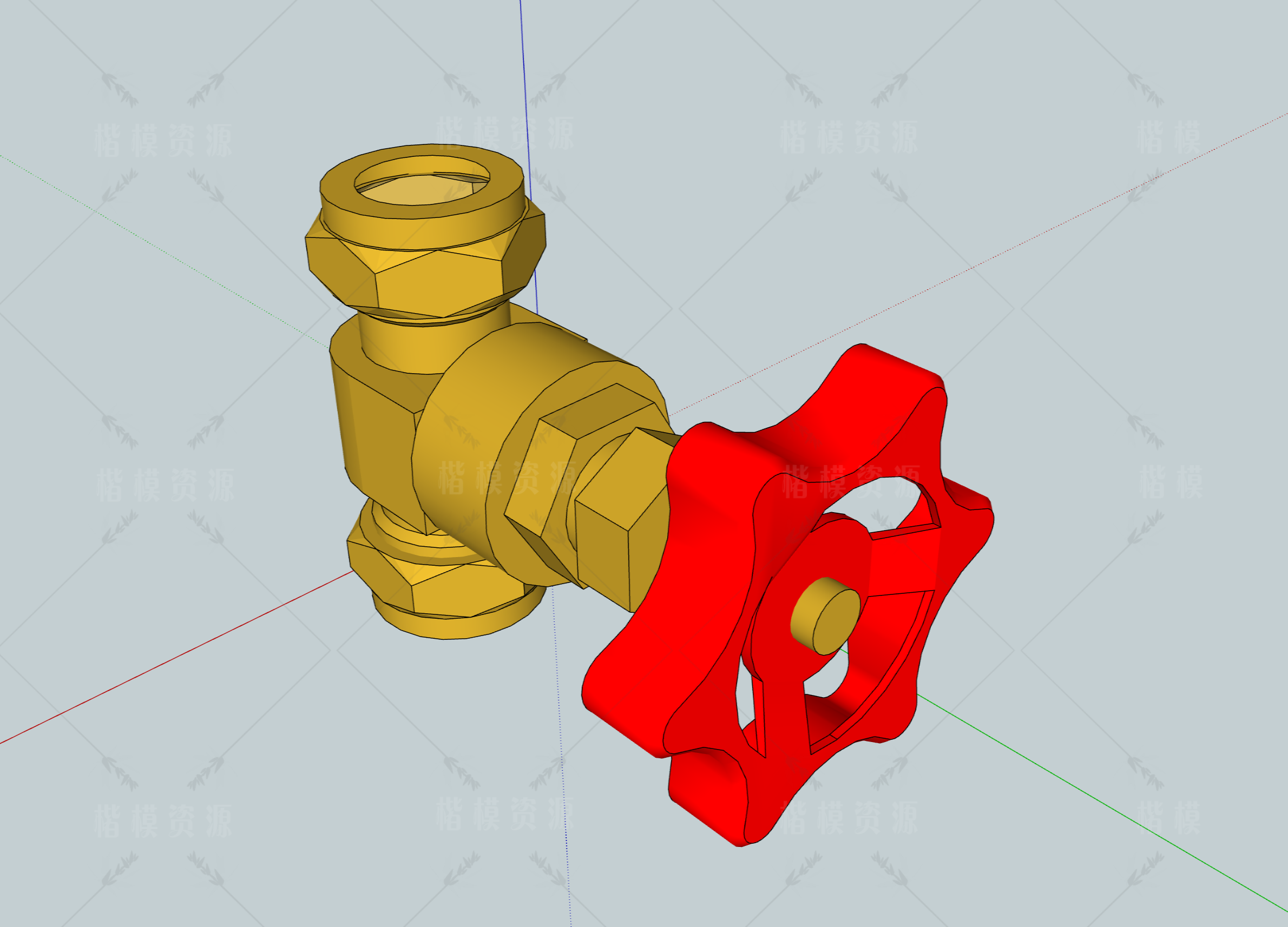 五金_电磁阀_阀门SU模型下载-1