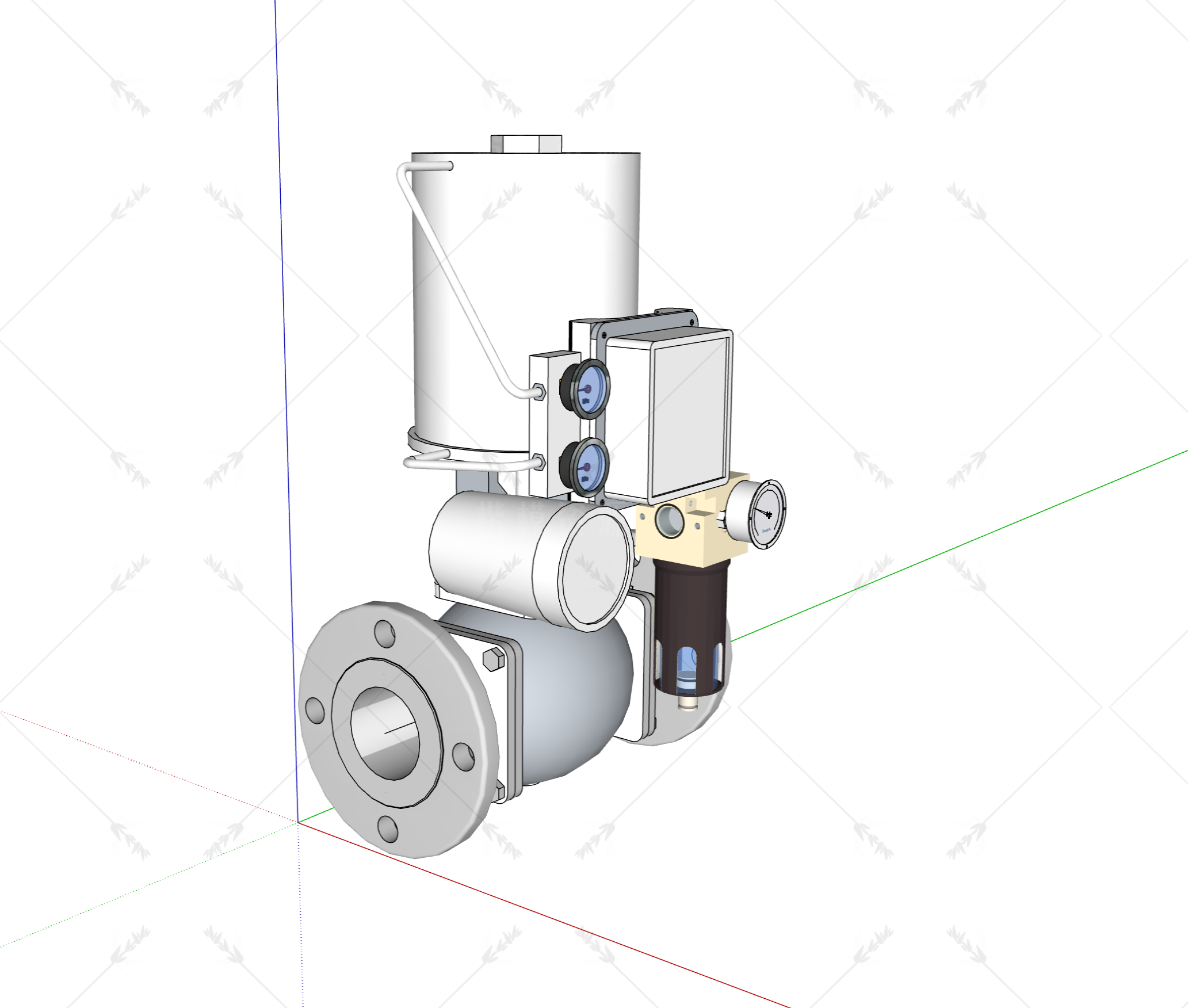五金_电磁阀_阀门SU模型下载-1