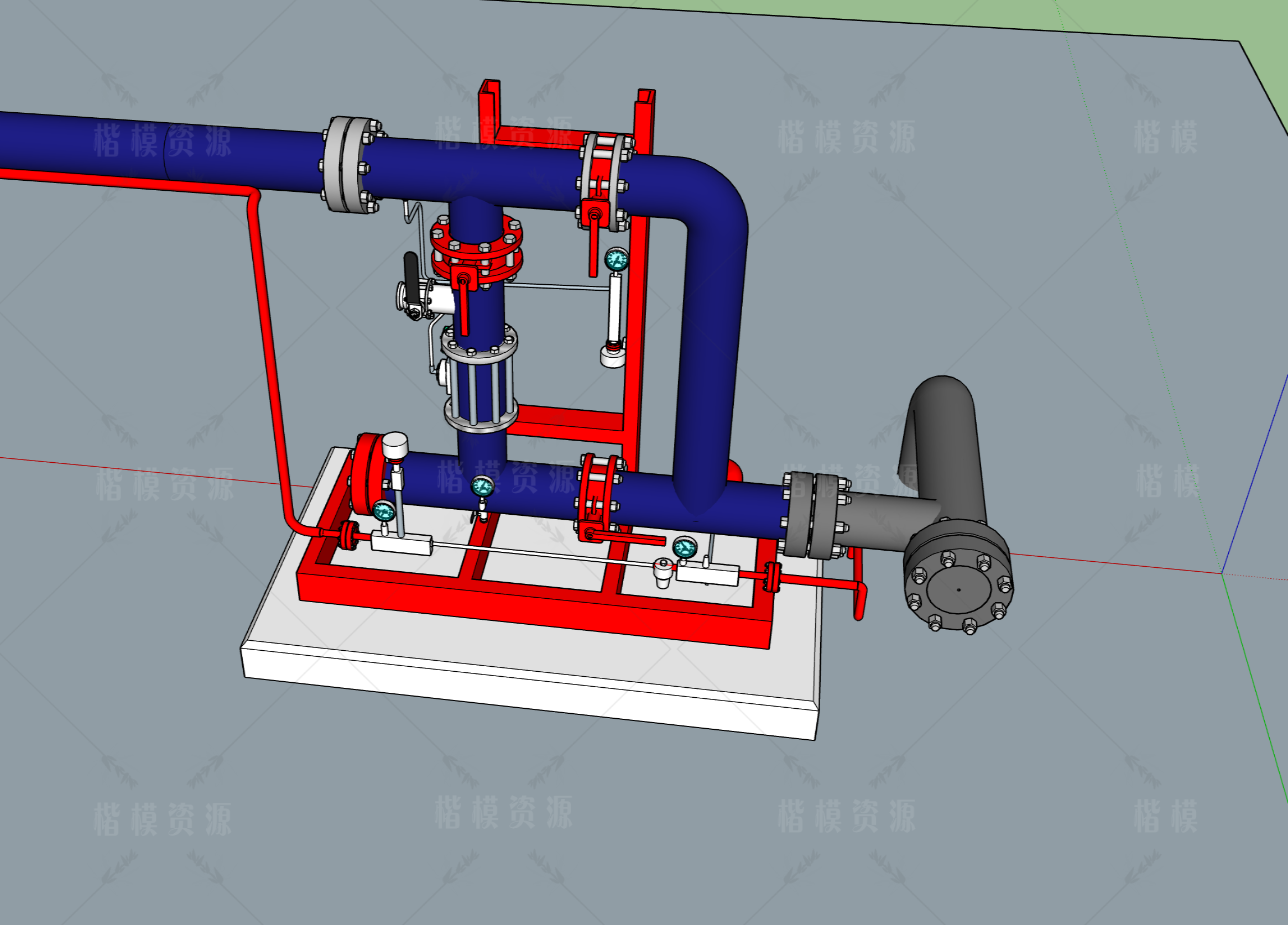 五金_电磁阀_阀门SU模型下载-1