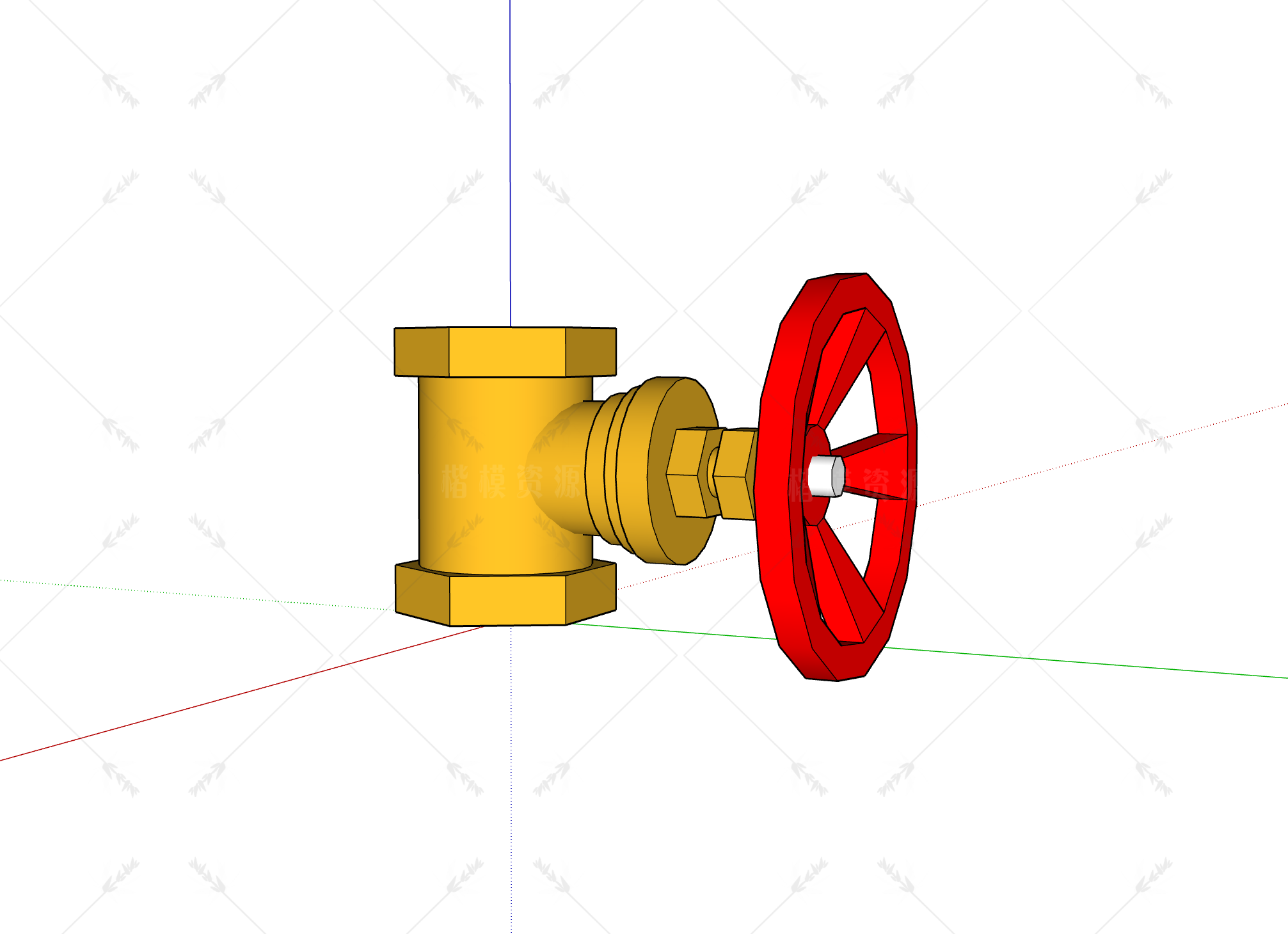 五金_电磁阀_阀门SU模型下载-1