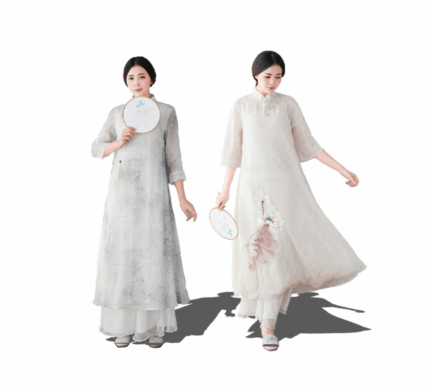 2D中式古风人物SU模型下载-1