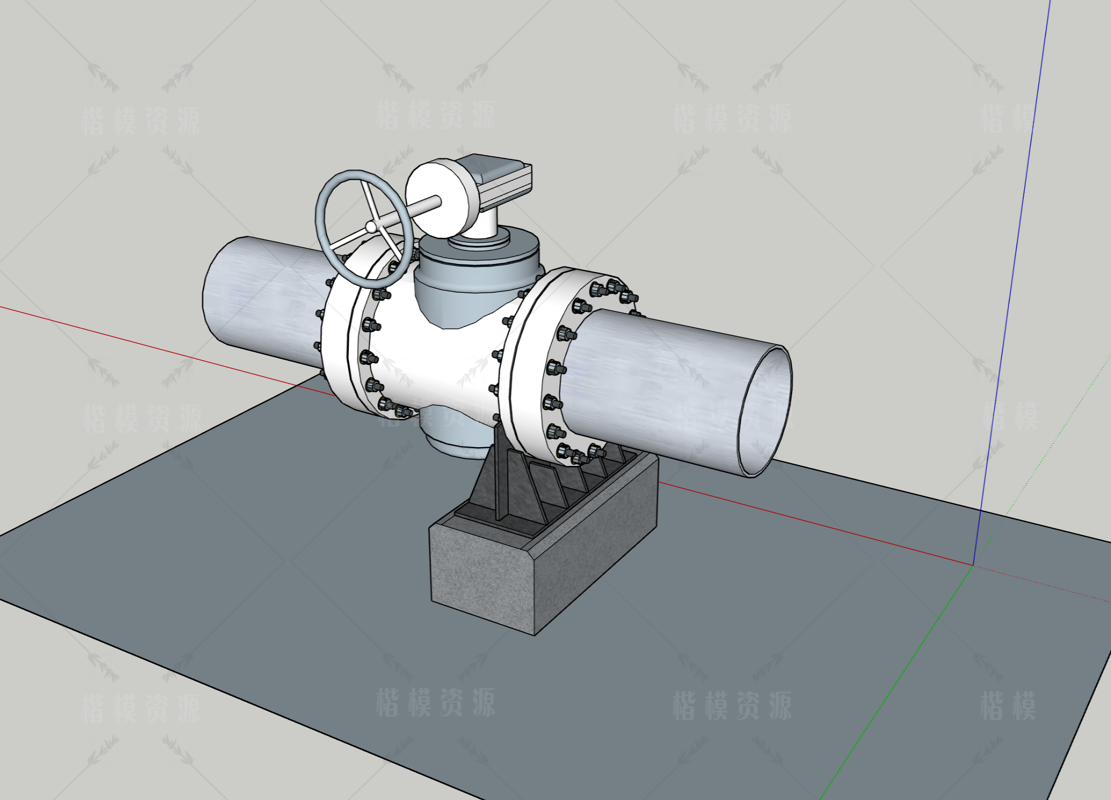 五金_电磁阀_阀门SU模型下载-1