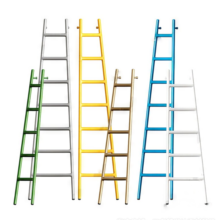 人字梯_铝合金梯_爬梯SU模型下载-1