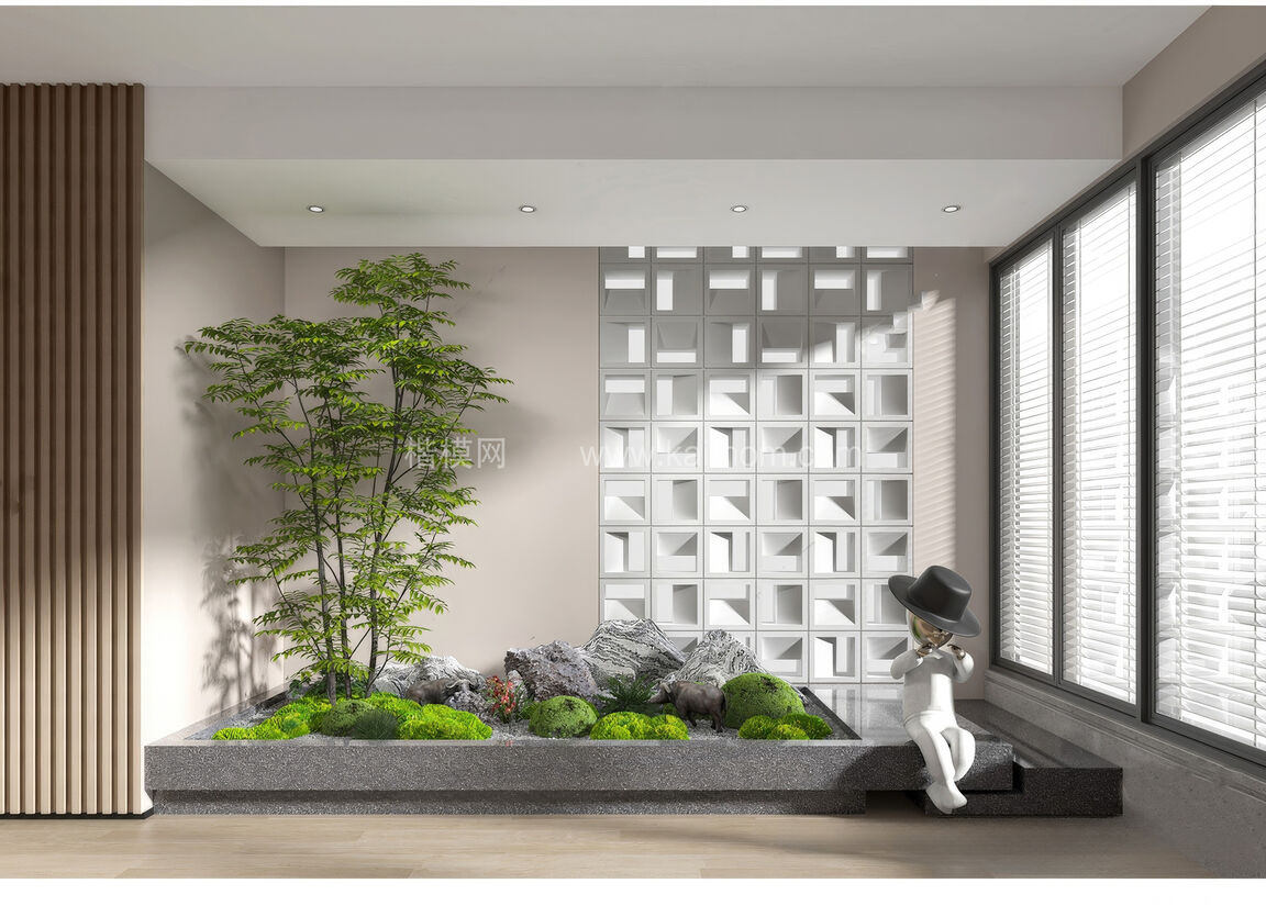 室内造景SU模型下载-1