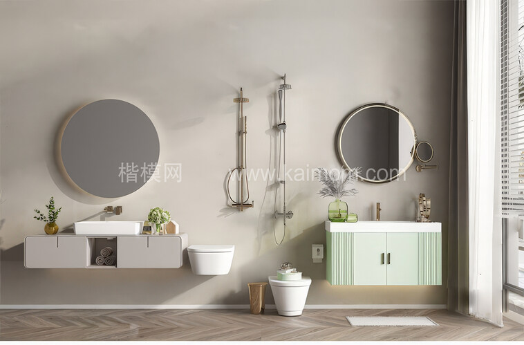 洗脸台_浴室柜SU模型下载-1