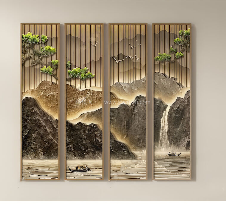 墙饰挂画_挂件SU模型下载-1