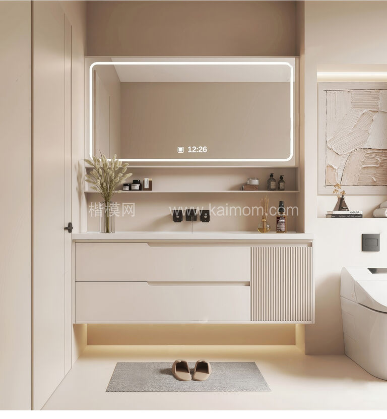 洗脸台_浴室柜SU模型下载-1