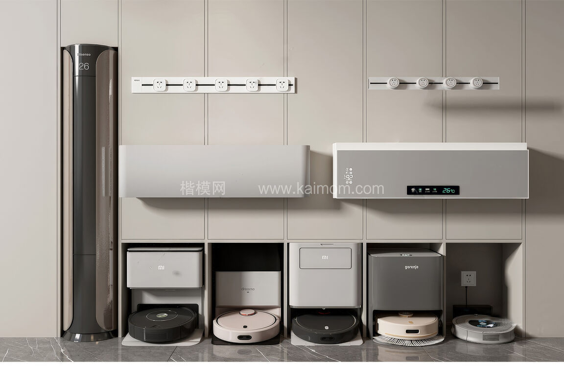 吸尘器_拖把_扫地机器人SU模型下载-1