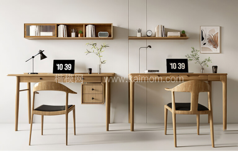 书桌SU模型下载-1