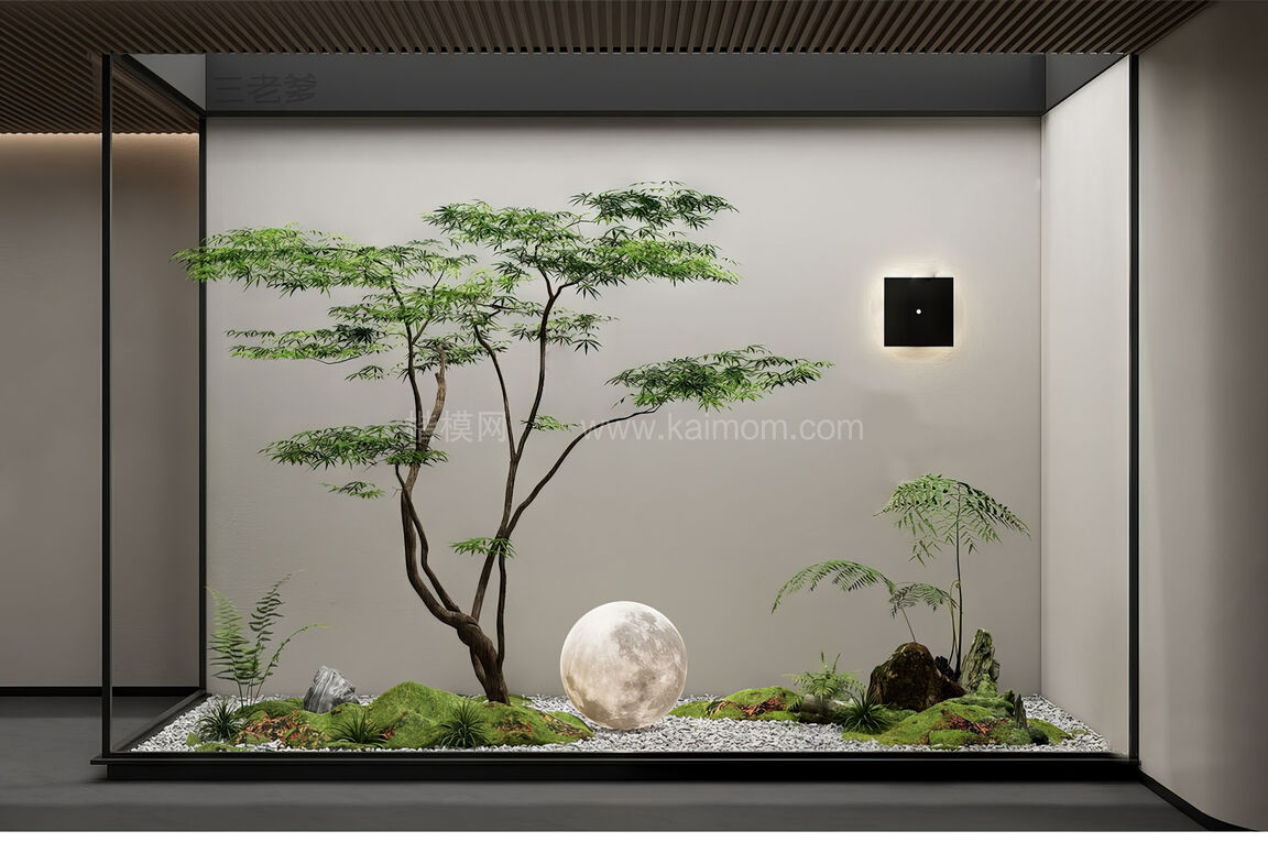 室内造景SU模型下载-1