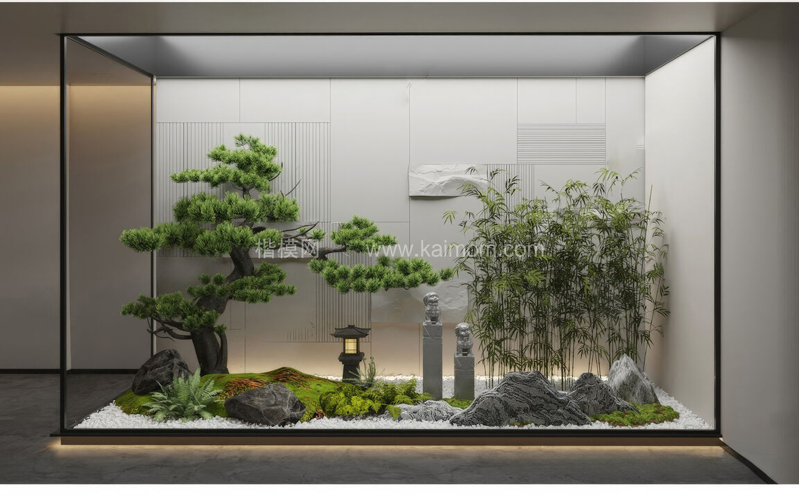 室内造景SU模型下载-1