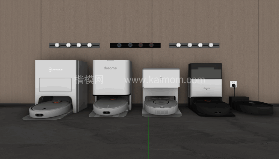 吸尘器_拖把_扫地机器人SU模型下载-1