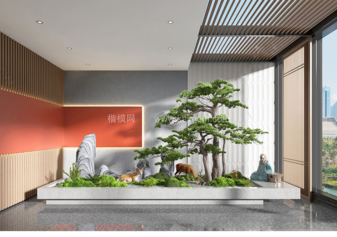 室内造景SU模型下载-1