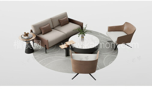 茶几SU模型下载-1