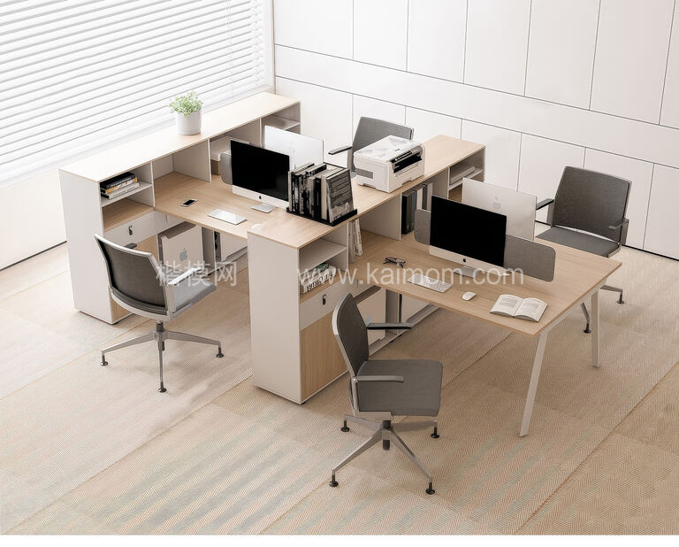 办公桌_办公椅SU模型下载-1