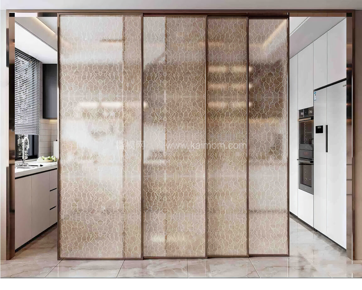 玻璃门_推拉门SU模型下载-1