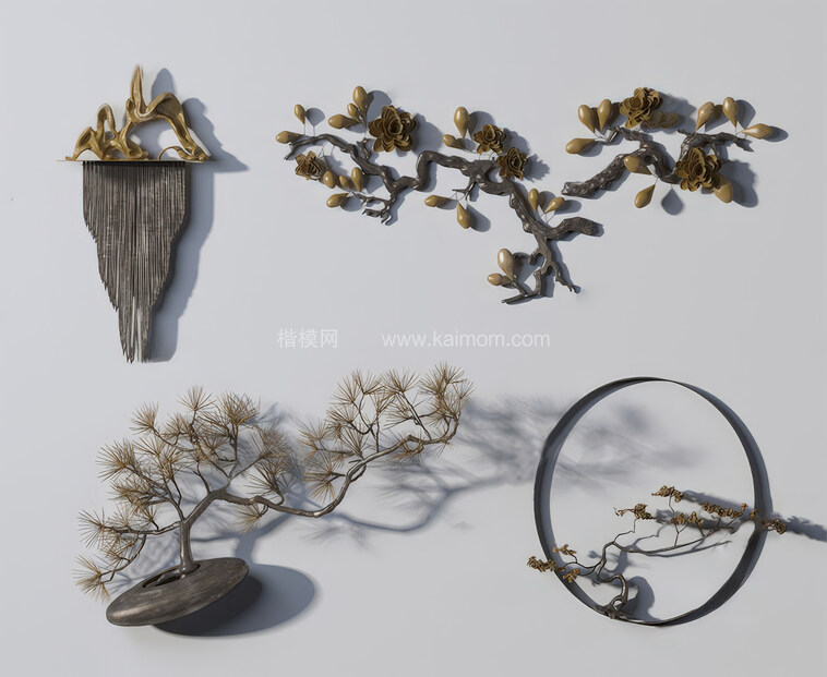 墙饰挂画_挂件SU模型下载-1