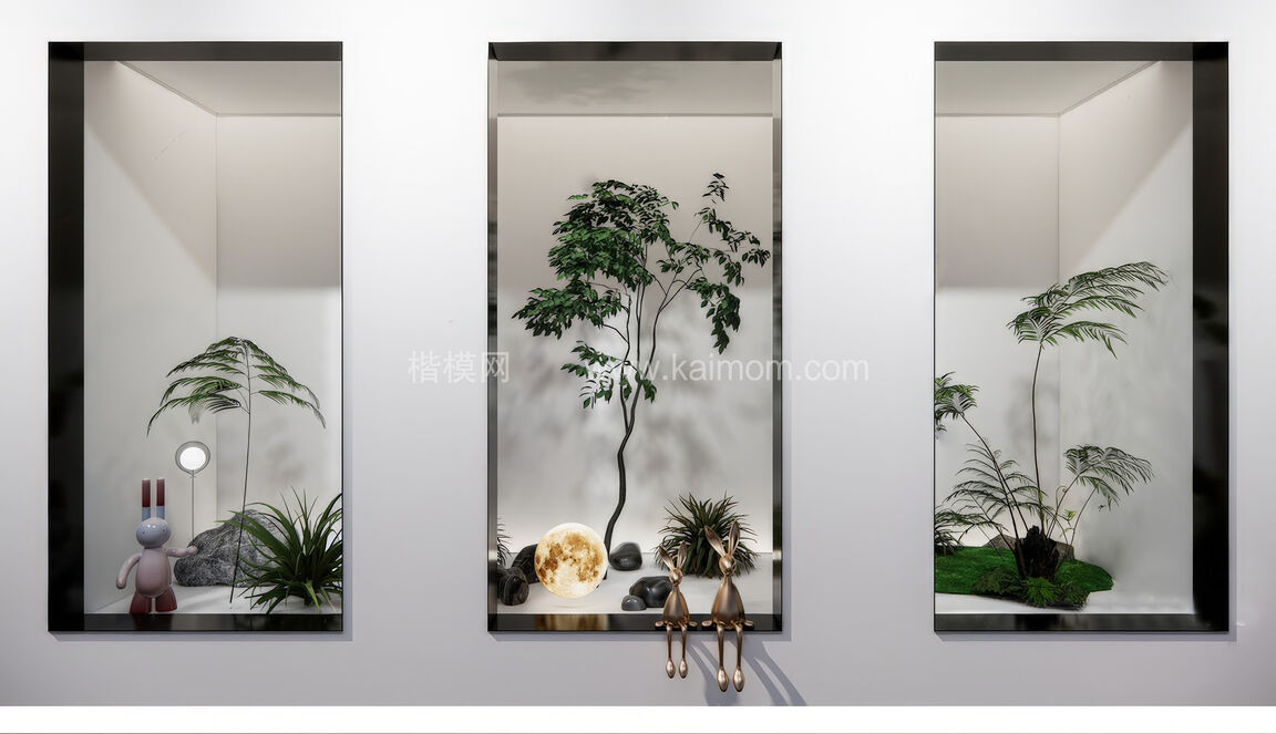 室内造景SU模型下载-1