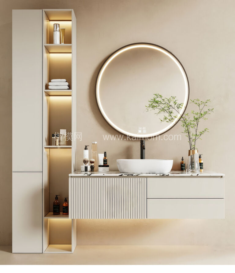 洗脸台_浴室柜SU模型下载-1