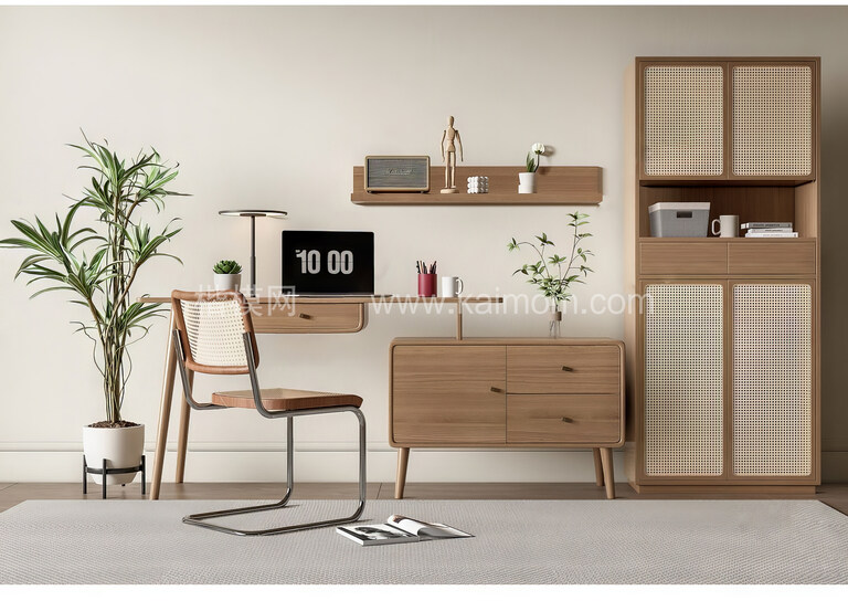 书桌SU模型下载-1