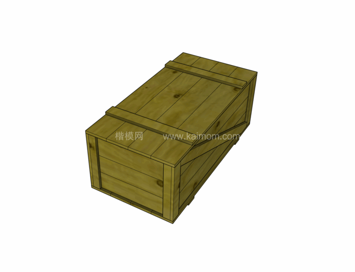 纸箱_木箱_包装盒SU模型下载-1