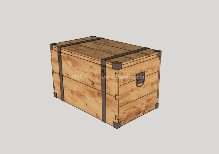 纸箱_木箱_包装盒SU模型下载-1